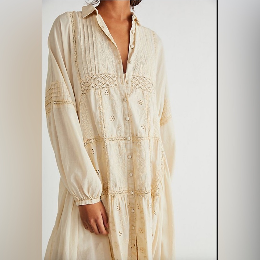 Elegant Cream Midi Dress